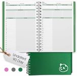 Panda Planner Daily Planner 2.0 - Productivity Planner - 90 Day Undated - Daily Weekly Monthly Organization - Softcover - 5.75 x 8.25" Green