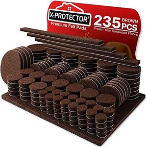 Felt Furniture Pads X-PROTECTOR 235 PCS Premium Furniture Pads - Felt Pads Furniture Feet Best Wood Floor Protectors - Protect Your Hardwood & Laminate Flooring!