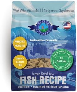 Shepherd Boy Farms Freeze Dried Raw Dog Food, Fish Medley Recipe, All Natural, No Synthetics, Made in USA with Goat's Milk & Organic Produce, High Protein, Complete Meal (48oz)