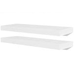 vidaXL Matte White Wall Shelves - S