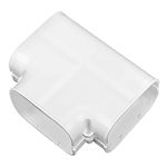 MOOITEK 4" 16.5Ft PVC Decorative Line Set Cover Part for Ductless Mini Split Air Conditioners Heat Pump System and Central AC