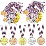 SECALIFE 60 Pieces Winner Medals, Gold Silver and Bronze Medals for Children Winners Plastic Medals Awards for School Sport Day or Mini Olympics Event Party Decorations