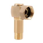 Watflow 1Inch GHT Garden Hose Swivel Adapter, Brass Garden Hose Adapter for Lawn, Garden,Yards.