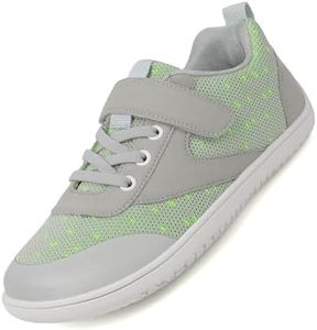 AONETIGER Kids Calzado Descalzos Niños Niñas Zapatillas Minimalistas Barefoot Ligeros Transpirables Ancho Trail Running Shoes Outdoor Deporte Walking Shoes (26EU, Gris)