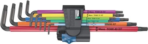 Wera 967 TX XL Multicolour HF 1 Holding-Function BlackLaser Long TORX® L-key set, TX 8-40, 9pc, 05024470001