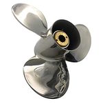 ARKDOZA 10 3/8x14 Stainless Steel Propeller for Mercury Outboards 30-70HP RH Rubber Hub 13 Spline Tooth