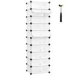 SONGMICS 10-Tier Shoe Rack, Cube Storage Organizer Units, DIY Modular Closet Cabinet, White ULPC10W