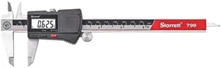 Starrett Stainless Steel Electronic Slide Caliper - 0-6" Range, .0005" Resolution, LCD Display, Fine Adjustment Thumb Wheel, in/mm Conversion - EC799A-6/150