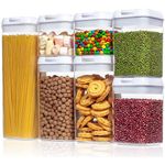 TEX-RO Polypropylene Kitchen Accessories Items For Home – Premium Storage & Container Set, Airtight Food Storage Jars, Organizers For Pantry, Kitchen Storage Box (1500 ml, Set Of 4)