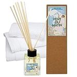 Room Reed Diffuser Fresh Linen 100ml Un Air d'Antan/Set of Sticks and Natural Vegetable base & Aromatic Oil/Air Freshener/Cruelty free/Home Fragrance/Fresh Scent/Student Room Essentials