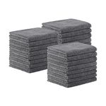 Arkwright Bleach Proof Salon Towels Bulk - Pack of 24 - Ultra Soft, Gentle Microfiber, Highly Absorbent & Quick Dry Spa Facial Towel for Hair Stylist, Nail Shop, and Esthetician, 16 x 27 in, Grey