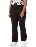 Riders by Lee Indigo Women's Plus Size Stretch No Gap Waist Bootcut Jean, Soft Black, 22