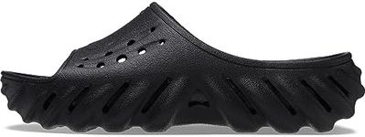 Crocs Unisex-Adult Echo Slides, Black, 11 Women/9 Men