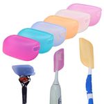 sinzau Silicone Toothbrush Cover, Hygienic and Antimicrobial Toothbrush Holder for Camping, Travel, Pack of 6