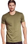 SOFFE Men's 3 Pack-USA Poly Cotton Military Tee - Green - Large