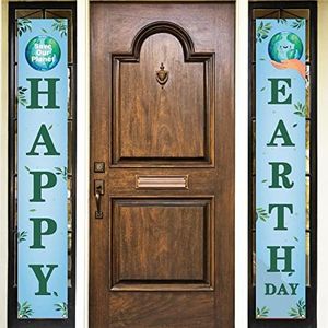 Nepnuser Happy Earth Day Porch Banner April 22 Travel Themed Party Save Our Planet School Classroom Front Door Hanging Sign Decoration