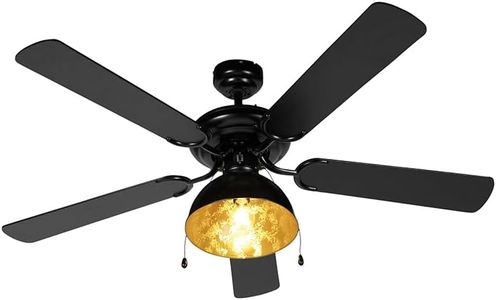 Qazqa - Industrie I Vintage I Deckenventilator mit beleuchtung schwarz - Magna I Wohnzimmer I Schlafzimmer - Stahl Rund - LED geeignet E27