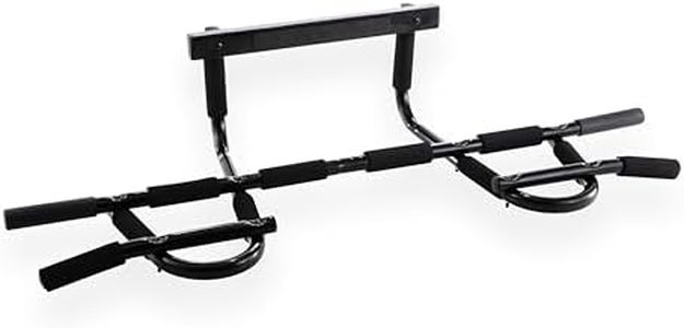 Iron Chin Up Bar Gen. 2 - Door Home Gym - Professional Quality Upper Body Workout Bar - Adjustable for Doors 24” to 32” - Quick, Easy Assembly No Tools - Built to Last - High Density Foam Grips