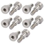 uxcell 10pcs 304 Stainless Steel Hex Socket Shoulder Bolt 8mm Shoulder Dia 8mm Shoulder Length M6 Thread