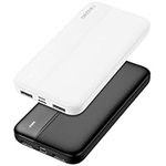 GREPRO Power Bank, 2 Pack 10000mAh Portable Charger USB C in&Out, Powerful External Battery Pack for All Smartphones, Compatible with iPhone 14 13 12 Samsung S22 Google LG OnePlus iPad Tablet, etc