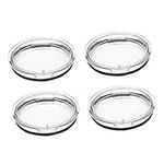 GOOHOCHY 4pcs Cup Lid Mason Jar Covers Wine New Years Eve Decorations Canning Jar Lid Clear Cup Covers Travel Coffe Mug Spill Proof Tumbler Cover Trash Can Milk Powder Formula Slider