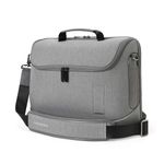 Mokobara The Transit Briefcase Vegan Leather & Nylon 15L Laptop Crossbody Messenger Bag for Men & Women (Sieze The Gray)