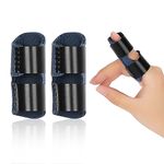 supregear Kids Finger Splint Support, 2 Pack Adjustable Finger Straightening Brace Finger Support Pinky Finger Splint for Adults Small Fingers Splints, Blue