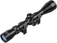 CVLIFE 3-9x40 Optics R4 Reticle Crosshair Scope with 20mm Scope Mounts, Mil-Dot, Black