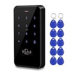 HFeng Outdoor IP68 Waterproof RFID Keypad Touch Access Control System Rainproof WG26/34 125KHz Card Reader + 10pcs EM4100 Keyfobs