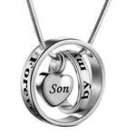 Cremation Jewelry No Longer By My Side, Forever In My Heart Carved Locket Memorial Necklace Keepsake Urn Pendant, Stainless Steel