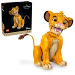 LEGO Disney Young Simba The Lion King Fan, Disney Collection, Creative Animal Figure Building Set, Relaxing Activity, Disney Gift for Adults, Nostalgic Gift Idea for Movie Fans, 43247