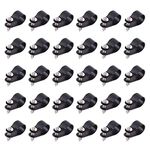 Swpeet 60 Pack Black 1/2 Inch Nylon Plastic R-Type Cable Clips Clamp Kit, Nylon Screw Mounting Cord Fastener Clips with 60 Pack Screws for Wire Management