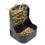 Trustic Hay and Food Feeder for Rabbit, Guinea Pig, Bunny, Chinchilla, Heavy Duty Metal Bin 5.5 x 5.5 x 7 inch