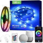 Lepro Alexa LED Strip Light 5m, Smart WiFi App Control RGB LED Strip, 150 LEDs Light Strip with Remote, Works with Alexa and Google Home, Flexible LED Lights for Bedroom Party Kitchen