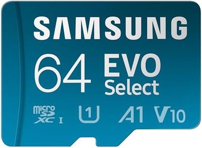 Samsung Carte mémoire microSDXC, Evo Select MB-ME64KA/EU, 64 Go, vitesse de lecture jusqu'à 130 Mo/s, fournie avec adaptateur SD