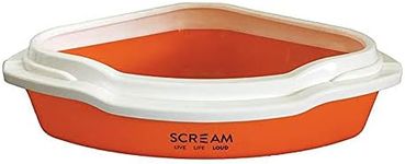 Scream 51-SLT04005 Corner Litter Tray, Loud Orange, 55x43x17cm