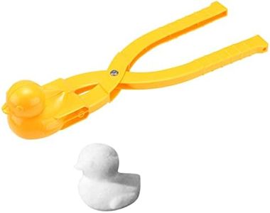 MRH&Crown Snowball Maker Duck Shapes Toys Clip Tool Mold Machine Snow Ball Toys Games with Handle for Kids Winter Snowball Fight Maker Tool Clip(Yellow)
