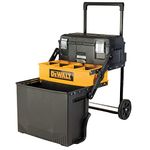 DEWALT Wheeled Rolling Tool Box Multi-level, Extendable Tool Box for Jobsites and Workshops, Water resistant (DWST20880)