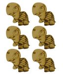 AmericanElm Sea Turtle Cutout Unfinished Wood for Crafts, Cartoon Shaped Giraffe (6 Pack), Drawing Toys for Kids.