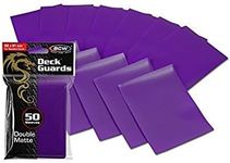 BCW 300 Premium Purple Double Matte Deck Guard Sleeve Protectors for Gaming Cards Like Magic The Gathering MTG, Pokemon, YU-GI-OH!, & More.