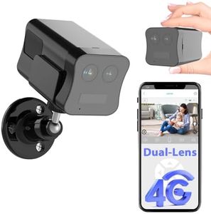 FUVISION Dual Lens 4G LTE Cellular Security Camera,Wireless Camera No Internet Needed,2K Portable Camera Security Indoor,6X Hybrid Digital Zoom,15 Day Standby,No WiFi,Smart AI Detection,Night Vision