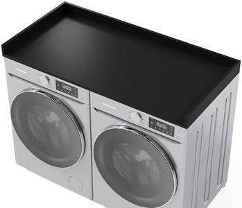 OfficeSimpli Washer Dryer Countertop w Non-Slip Pads, Made in USA, Laundry Room Wood Topper, Washer Dryer Cover for Top, Laundry Guard, Laundry Countertop, Laminate Finish (Black)