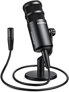 MAONO XLR Podcast Microphone, Cardioid Studio Dynamic Mic for Vocal Recording, Streaming, Voice-Over, Voice Isolation Technology, Metal Mic, Works for Audio Interface, Mixer, Sound Card-PD100