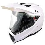 Dirt Bike Helmets Motocross ATV Dirtbike BMX Offroad Full Face Motorcycle Helmet, DOT Approved (XXL, White)