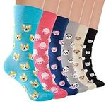 Niofind Womens Bamboo Socks, Soft Ladies Socks with Seamless Toe, Thin Dress Socks Womens Socks for Business, Casual, Non-Binding, Breathable, Comfortable, 6 Pairs, 4-8