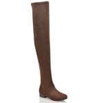 ESSEX GLAM WOMENS THIGH HIGH FAUX SUEDE LADIES TALL STRETCH OVER THE KNEE HIGH BOOTS SIZE