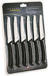 Scanpan Steak Knife 6 Piece Set, 10 cm Size, Black