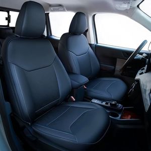 Carlimeki Leather Seat Covers Custom Fit for Maverick 2022-2025, Compatible with XL, XLT, Lobo, Lariat, Tremor Model - Armrest Covers Included - Faux Leather, Fully Covered, Fit Like a Glove