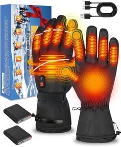 Zumhigh 2025 Heated Gloves for Men & Women, Waterproof Windproof Rechargeable Electric Gloves with 3 Heat Levels for Skiing, Motorcycle, Cycling, and Outdoor Winter Gifts (XL)