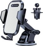 andobil Car Phone Holder Mount (Bumpy Roads Friendly) Cell Phone Holder Car - Easy Clamp Hands Free Compatible with Dashboard-Windshield-Vent iPhone 16 15 14 13 12 Pro Max, Samsung Galaxy S24, Silver